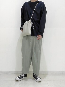 「ラブアンドピース2020」｜「アイテム（スラックス）」を使った、ゆーとさん（メンズ・170cm）の秋コーディネート