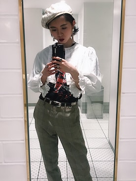 「アイテム（ピアス（両耳用））」を使った、atsumiさん（レディース・162cm・20代）の冬コーディネート