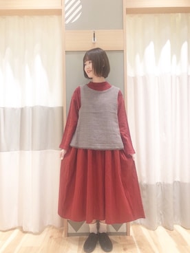 ドレスシューズを使った 赤ワンピース の人気ファッションコーディネート ユーザー ショップスタッフ Wear