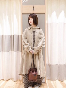 「秋のマイ旬スタイル」｜「アイテム（その他アウター）」を使った、あやかさん（レディース・153cm）の秋コーディネート