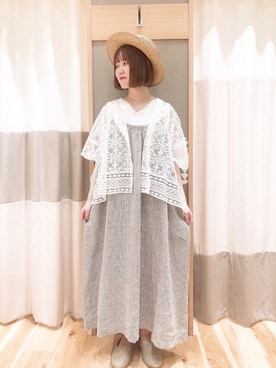 「Slowlinen」｜あやかさん（レディース・153cm）の春コーディネート