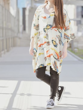 「JOHN'S CLOSET（ジョンズクローゼット）のアイテム」を使った、enamin　相互フォローさん（レディース・155cm）の春コーディネート
