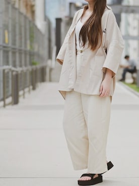 「JOHN'S CLOSET（ジョンズクローゼット）のアイテム」を使った、enamin　相互フォローさん（レディース・155cm）の夏コーディネート