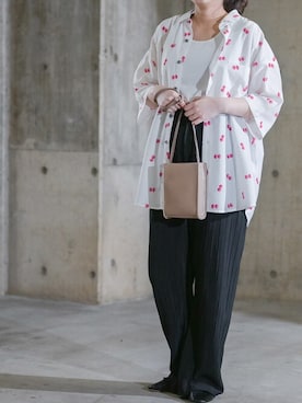 「黒パンツ」｜enamin　相互フォローさん（レディース・155cm）の夏コーディネート