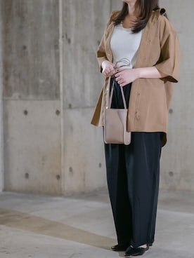 「ROOT THREE（ルートスリー）のアイテム」を使った、enamin　相互フォローさん（レディース・155cm）の夏コーディネート