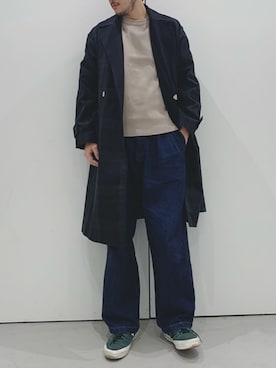 「PUBLIC TOKYO（パブリックトウキョウ）のアイテム（スウェット）」を使った、塚原 寿雄さん（メンズ・181cm）の春コーディネート