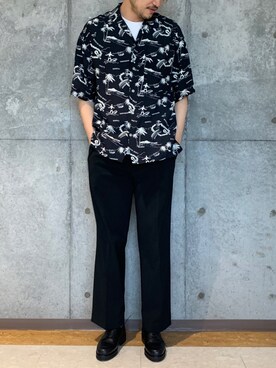 「アイテム（スラックス）」を使った、塚原 寿雄さん（メンズ・181cm・30代）の夏コーディネート