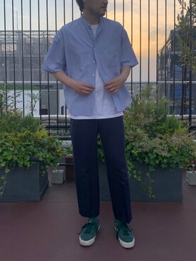 「アイテム（スラックス）」を使った、塚原 寿雄さん（メンズ・181cm・30代）の夏コーディネート