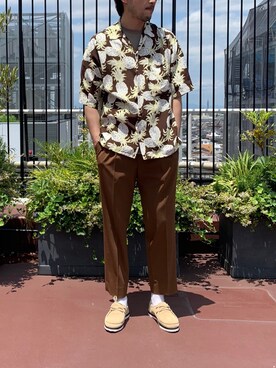 「アイテム（スラックス）」を使った、塚原 寿雄さん（メンズ・181cm・30代）の夏コーディネート