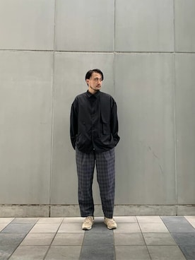 「スタイリング」｜「アイテム（ミリタリージャケット）」を使った、塚原 寿雄さん（メンズ・181cm）の秋コーディネート
