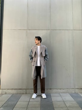 「スタイリング」｜「アイテム（ジャケット/アウター）」を使った、塚原 寿雄さん（メンズ・181cm）の秋コーディネート