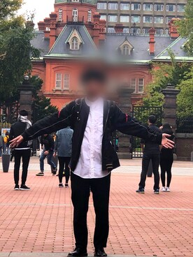 「FACETASM（ファセッタズム）のアイテム（ブルゾン）」を使った、rhsoさん（メンズ・172cm）の秋コーディネート