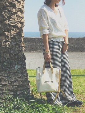 「Daniel Wellington（ダニエルウェリントン）の販売終了クラシックペティット アッシュフィールド32mm（アナログ腕時計）」を使った、mikaさん（レディース・154cm）の春コーディネート