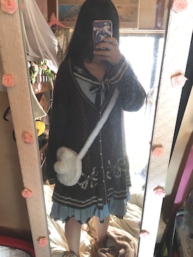 「アイテム（ワンピース/ドレス）」を使った、もっちちゃんさん（レディース・156cm・10代）の冬コーディネート