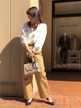 「abahouse mavie（アバハウスマヴィ）のアイテム（ファッション雑貨）」を使った、いちえさん（レディース・156cm）の春コーディネート