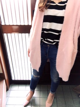 「SpRay PREMIUM（スプレイプレミアム）のアイテム（ニット/セーター）」を使った、hさん（レディース・159cm）の春コーディネート