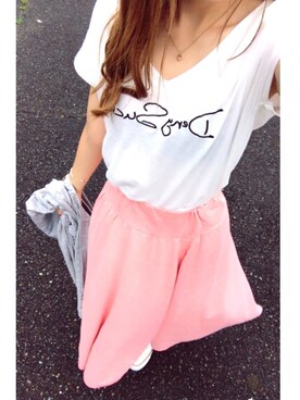 「SELECT.（セレクト）のアイテム」を使った、hさん（レディース・159cm）の夏コーディネート