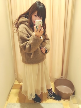 「Green　Parks（グリーンパークス）のアイテム（ブルゾン）」を使った、kotono⑅︎◡̈︎*さん（レディース・150cm）の冬コーディネート