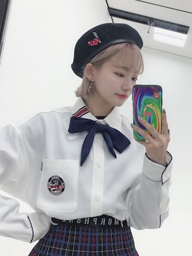 「KIRSH（キルシー）のアイテム（帽子）」を使った、아야노さん（レディース・165cm）の春コーディネート