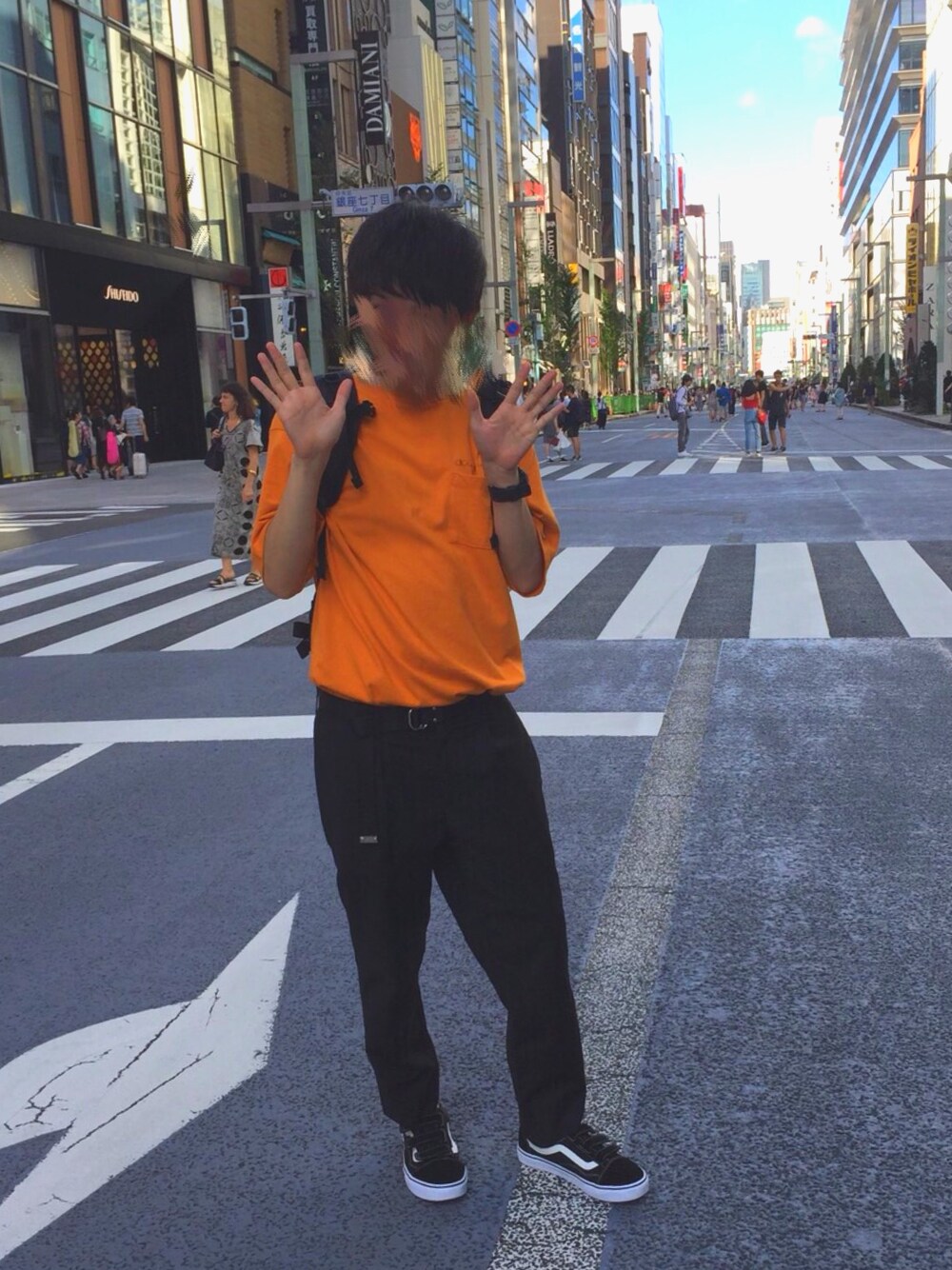 「ザギン、エンジョイ、お洒落さんとつながりたい」｜「Supreme のsupreme backpack black 18fw （バックパック/リュック、ブラック系）」を使った、りゅーとさん（メンズ・173cm）の秋コーディネートの1枚目の写真