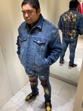 「Guess（ゲス）のアイテム（デニムジャケット）」を使った、@西郷どんさん（メンズ・170cm）の夏コーディネート