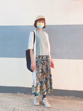 「initial（イニシャル）のアイテム（ハンチング/ベレー帽）」を使った、LaLa Priscillaさん（レディース・168cm）の秋コーディネート