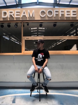 「CYCLE（サイクル）のアイテム」を使った、Cheng Yunさん（メンズ・165cm）の夏コーディネート