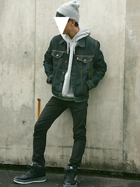 「寒い」｜「アイテム（デニムジャケット）」を使った、Syomaさん（メンズ・168cm）の秋コーディネート