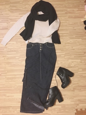 「H&M（エイチ・アンド・エム）のアイテム（ブーティ）」を使った、ChiaoMeiさん（レディース・160cm）の春コーディネート