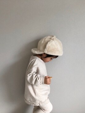 「アイテム（スウェット）」を使った、kaiさん（キッズ・90cm）の秋コーディネート