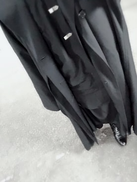「Yohji Yamamoto（ヨウジヤマモト）のアイテム（トレンチコート）」を使った、まとこさん（メンズ・165cm）の秋コーディネート
