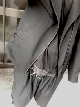 「Yohji Yamamoto POUR HOMME（ヨウジヤマモトプールオム）のアイテム（ライダースジャケット）」を使った、まとこさん（メンズ・165cm）の夏コーディネート