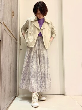 Mila Owen ミラオーウェン のスカート ホワイト系 を使った人気ファッションコーディネート Wear