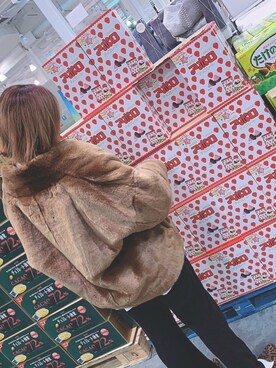 「Ungrid（アングリッド）のアイテム（ノーカラージャケット）」を使った、まちゅさん（レディース・156cm）の冬コーディネート