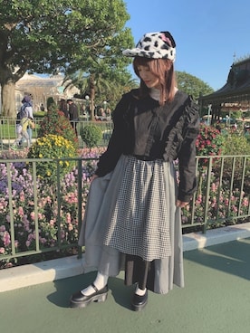 「101匹わんちゃん」｜「アイテム（シャツ/ブラウス）」を使った、seinaさん（レディース・153cm）の秋コーディネート