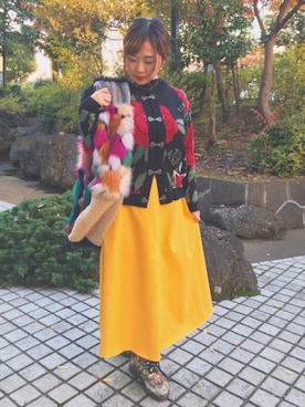 「iS ScoLar（イズスカラー）のアイテム」を使った、まいたけさん（レディース・157cm）の秋コーディネート