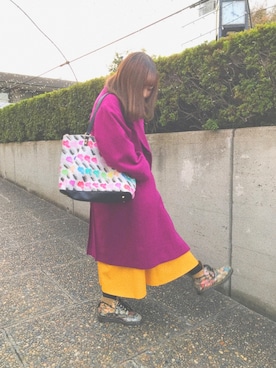 「アイテム（ピーコート、ピンク系）」を使った、まいたけさん（レディース・157cm）の冬コーディネート