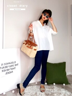 Kinnaさん（レディース・159cm）の夏コーディネート