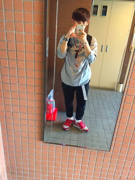 「BEN DAVIS（ベンデイビス）のアイテム（バックパック/リュック）」を使った、なーおーやーさん（メンズ・160cm）の夏コーディネート