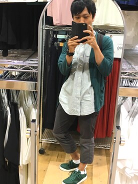 「TAKA-Q（タカキュー）のアイテム（チノパンツ）」を使った、陸さん（メンズ・162cm）の春コーディネート