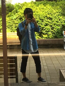 「TAKA-Q（タカキュー）のアイテム（チノパンツ）」を使った、陸さん（メンズ・162cm）の春コーディネート