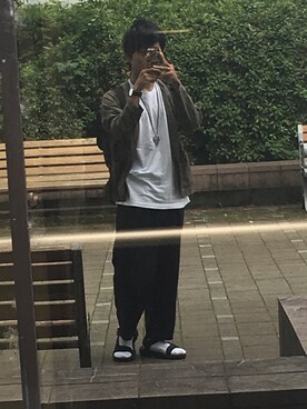 「TAKA-Q（タカキュー）のアイテム（Tシャツ/カットソー）」を使った、陸さん（メンズ・162cm）の夏コーディネート