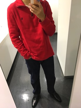 「505」｜「アイテム（スウェット）」を使った、じゅんやさん（メンズ・176cm）の秋コーディネート