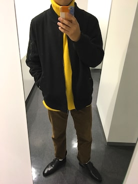 「Lui's（ルイス）のアイテム（MA-1）」を使った、じゅんやさん（メンズ・176cm）の秋コーディネート