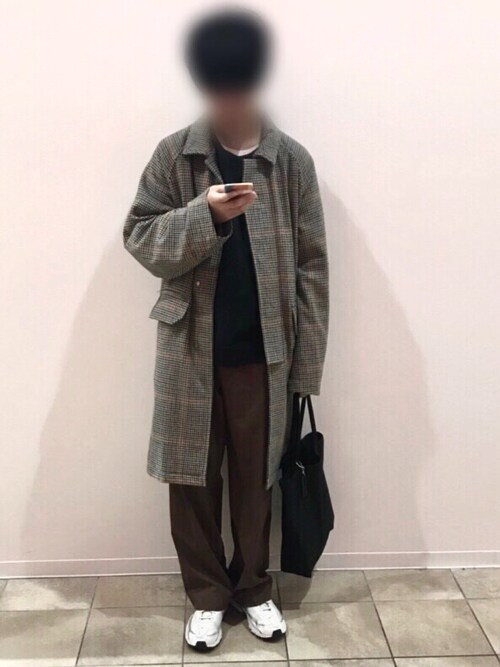 JIEDA（ジエダ）の「HOUND'S TOOTH OVER COAT（ステンカラーコート