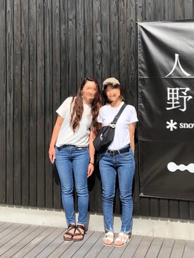 「UNIQLO（ユニクロ）のWOMEN ウルトラストレッチジーンズ（デニムパンツ）」を使った、nan_373さん（レディース・160cm）の夏コーディネート