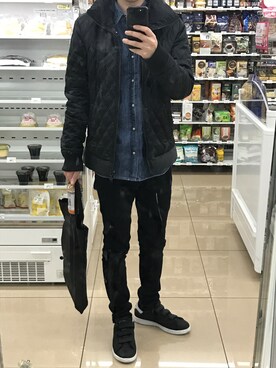 「NO ID.（ノーアイディ）のアイテム（ダウンジャケット/コート）」を使った、こうへいさん（メンズ・168cm）の冬コーディネート
