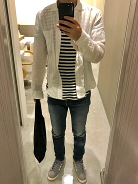 「SETSUNA（セツナ）のアイテム」を使った、こうへいさん（メンズ・168cm）の春コーディネート