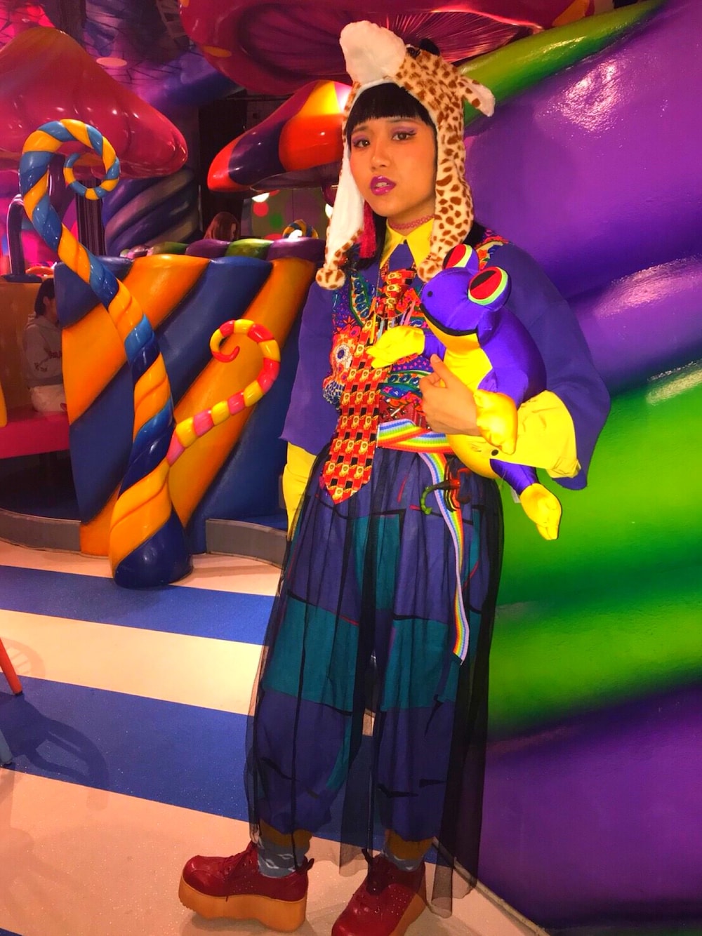 「MONSTER、monster cafe、monaca、fashion、code、halloween、　」｜「DAISOのアイテム（ハンチング/ベレー帽、その他）」を使った、わさびさん（レディース・159cm）の秋コーディネートの1枚目の写真
