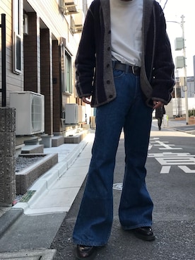 「Dr. Martens（ドクターマーチン）のDr.Martens / ADRIAN TASSLE LOAFER_mtn（ローファー、レッド系）」を使った、オカダケントさん（メンズ・171cm）の春コーディネート